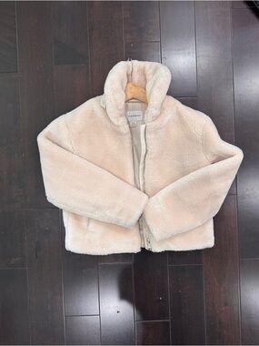 Club Monaco Women's Cropped Jacket, Ivory, Off White sizexs